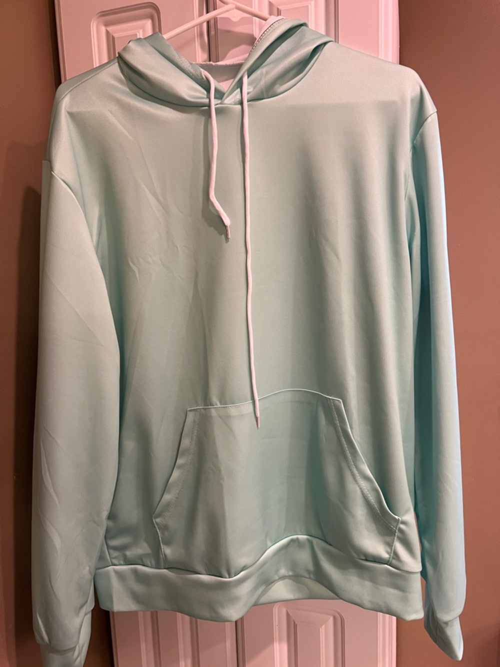 Light Mint Pullover Hoodie with Front Pocket